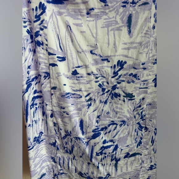 Lilly Pulitzer Mila Pom Pom Trim Shift Dress in Lilac Verben Rock The Dock 14 - Picture 3 of 10